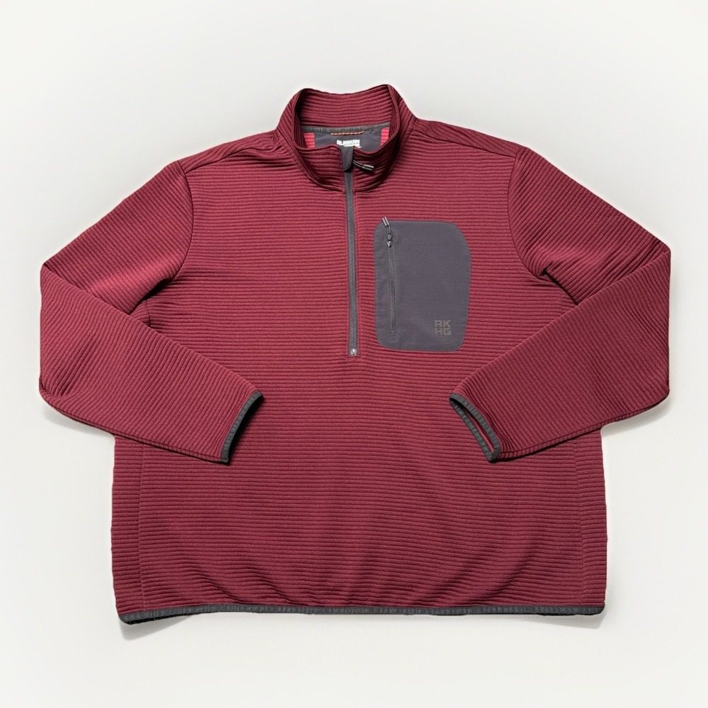 Alaskan Hardgear Jacket Mens 2XL XXL Maroon 1/4 Zip‎ Pullover Duluth